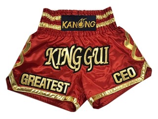 Kanong Personalisierte Kickboxing Hose : KNSCUST-1004 Rot