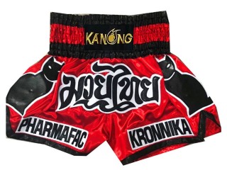 Kanong Personalisierte  Kickboxing Hose : KNSCUST-1058 Rot