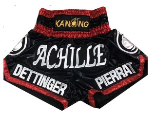 Kanong Kickboxing Hose selber gestalten : KNSCUST-1078 Schwarz