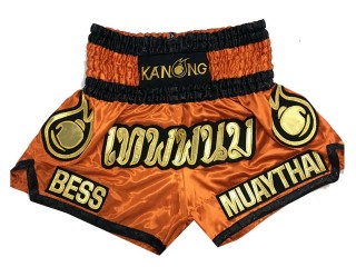 Kanong Personalisierte Kickboxing Hose : KNSCUST-1089 Orange