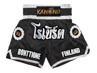 Kanong Muay Thai selber gestalten : KNSCUST-1242-Schwarz