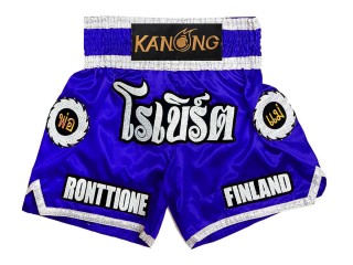 Kanong individuelle Kickboxing Hose : KNSCUST-1242-Blau