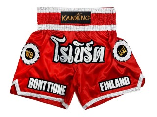 Kanong personalisierte Kickbox-Shorts : KNSCUST-1242-Rot