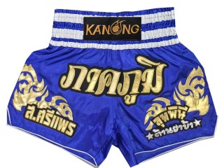 Kanong individuelle Kickboxhose : KNSCUST-1249-Blau