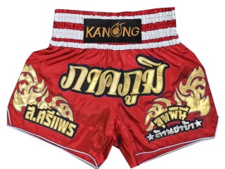 Kanong individuelle Kickbox-Shorts : KNSCUST-1249-Rot